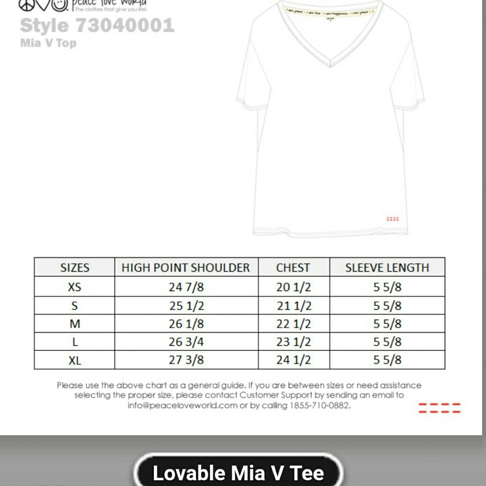 - Peace Love World "loveable" SS shirt - Picture 3 of 4